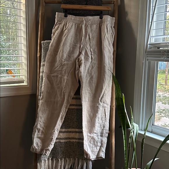 H&M Pants - H&M Beige Linen pants